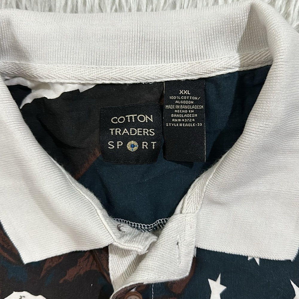 American flag patriotic eagle and flag polo shirt size xxl - Picture 4 of 9